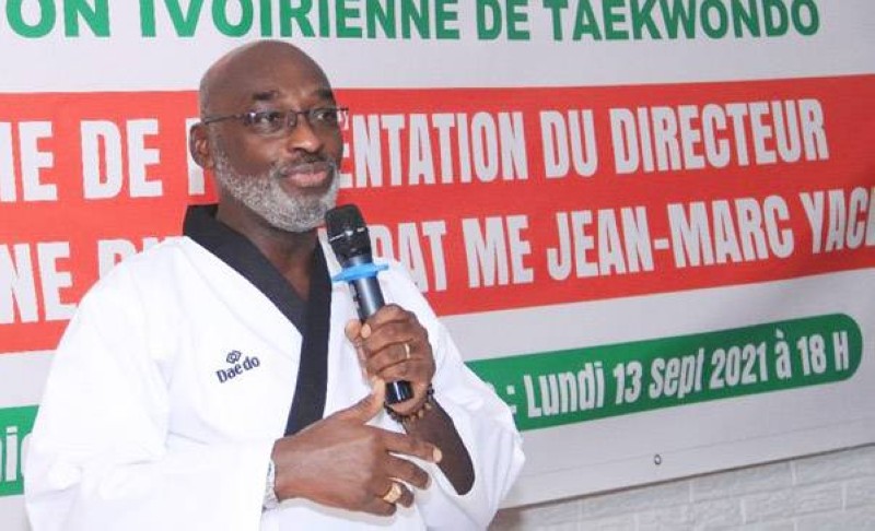 Jean marc yacé, président de la Fédération ivoirienne de taekwondo
