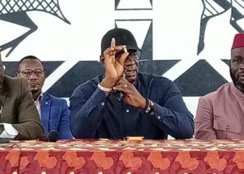 Le député-maire de Korhogo, Ouattara Lacina s'adressant aux populations