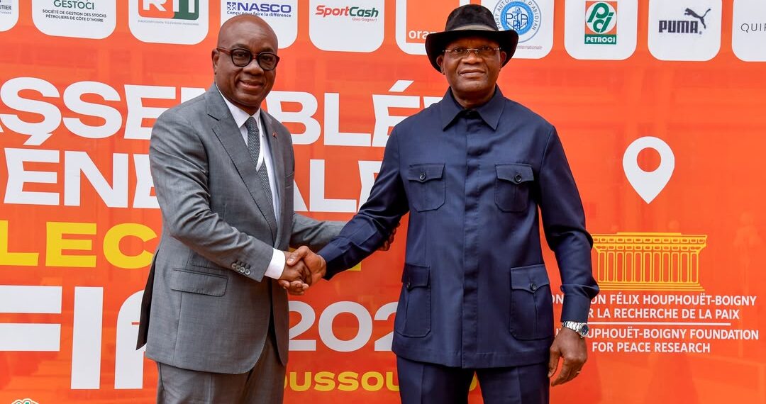 Idriss Diallo et le ministre Metch