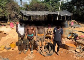 N’Zi-Moronou : 4 personnes interpellées et d’importantes saisies lors d’une opération contre l’orpaillage illégal