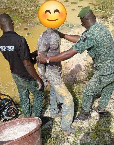 Bongouanou : les agents des Eaux et Forêts démantèlent un site d’orpaillage illégal et saisissent du matériel, à Abongoua